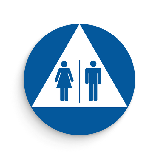 California Restroom Triangle Signs for All gender