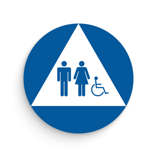 California All Gender Restroom Sign With Disability Icon