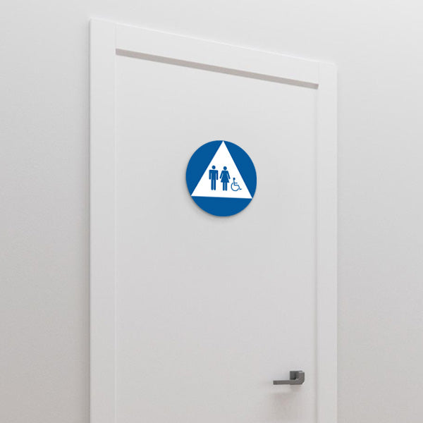 California All Gender Restroom Sign With Disability Icon