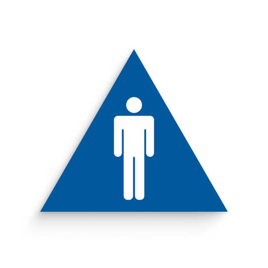 California Restroom Triangle Signs for Men