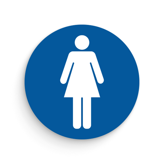 California Restroom Circle Signs for Women