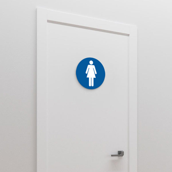 California Restroom Circle Signs for Women