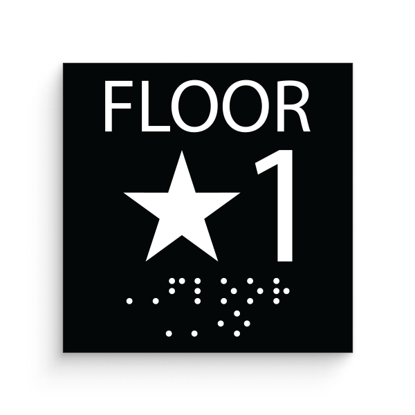 Floor Level 1 Elevator Sign