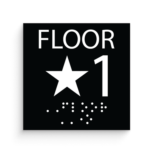 Floor Level 1 Elevator Sign