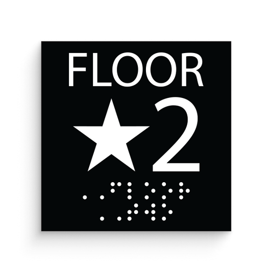Floor Level 2 Braille Sign
