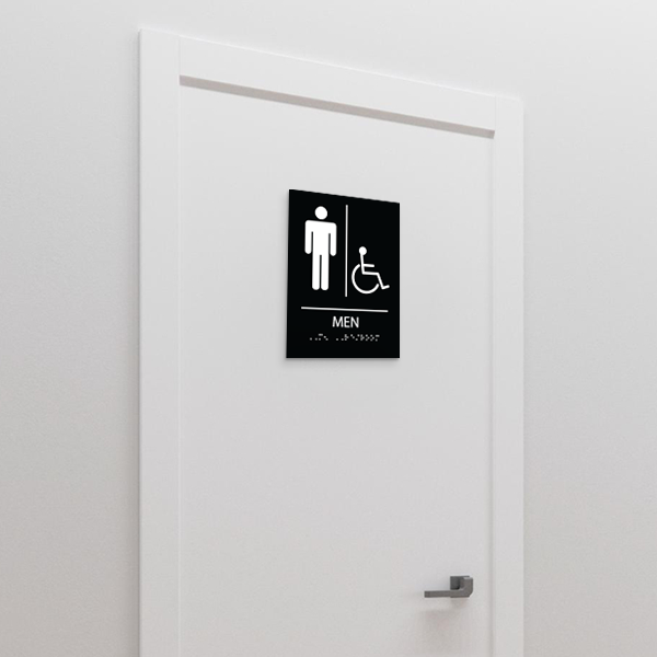 Restroom Signs for Men with disable icon