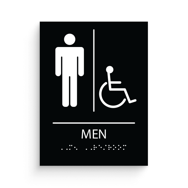 Restroom Signs for Men with disable icon