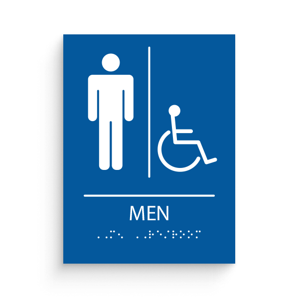 Restroom Signs for Men with disable icon