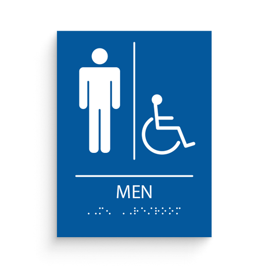 Restroom Signs for Men with disable icon