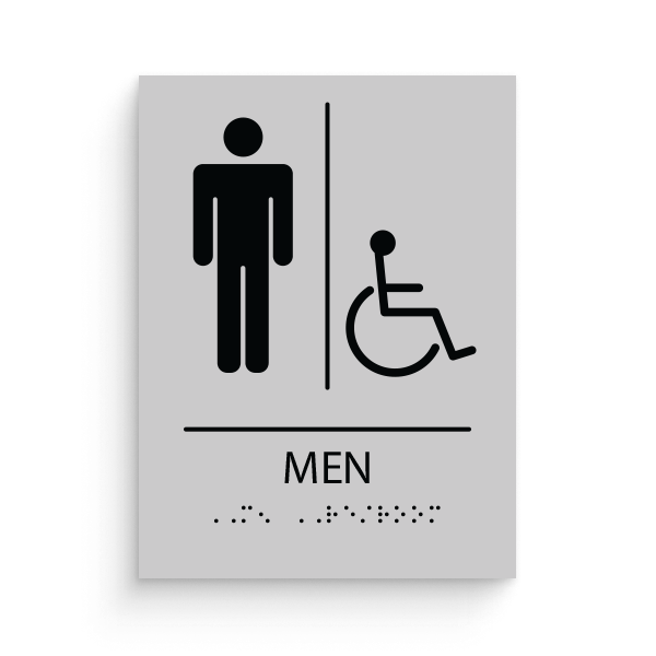 Restroom Signs for Men with disable icon