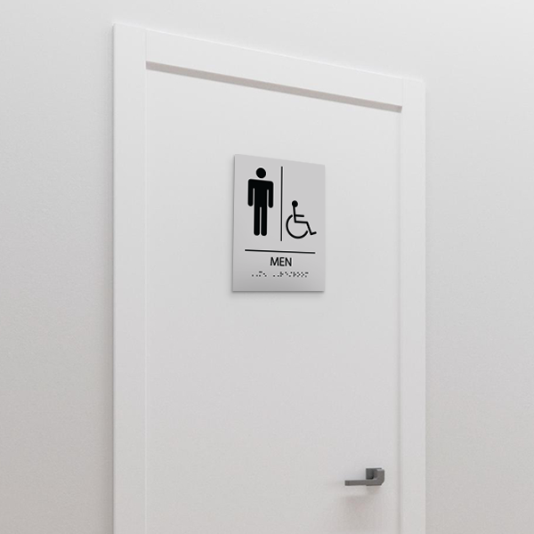 Restroom Signs for Men with disable icon