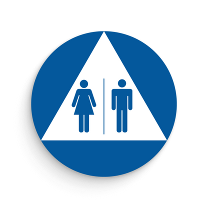 California Restroom Triangle Signs for All gender