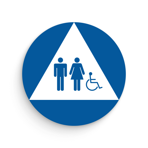 California All Gender Restroom Sign With Disability Icon