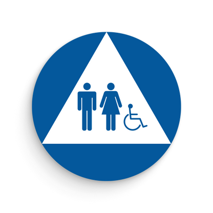 California All Gender Restroom Sign With Disability Icon