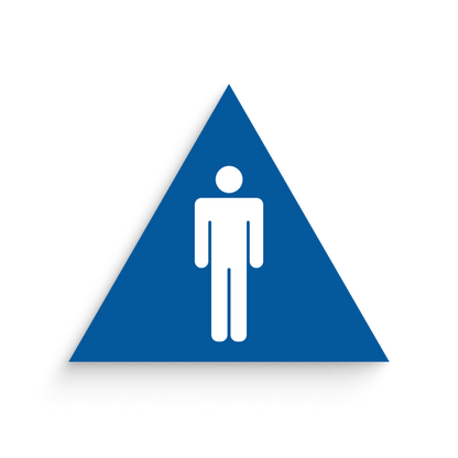 California Restroom Triangle Signs for Men