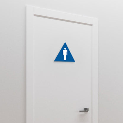 California Restroom Triangle Signs for Men