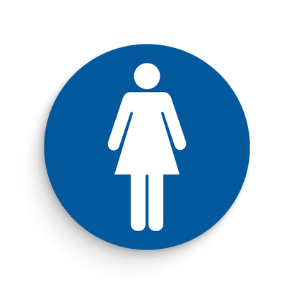 California Restroom Circle Signs for Women