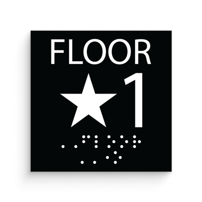 Floor Level 1 Elevator Sign