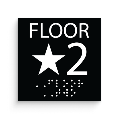 Floor Level 2 Braille Sign