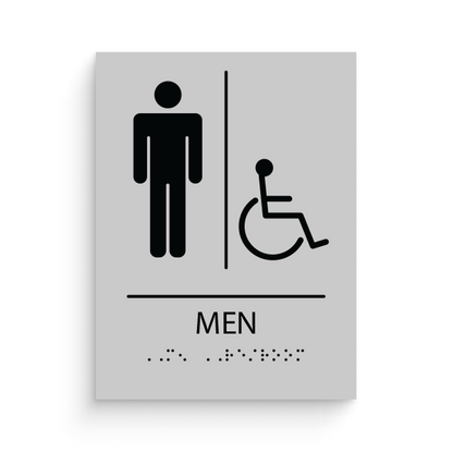 Restroom Signs for Men with disable icon